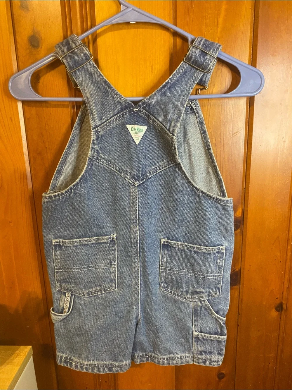 Vintage OshKosh B'gosh Light Blue Denim Short Overalls